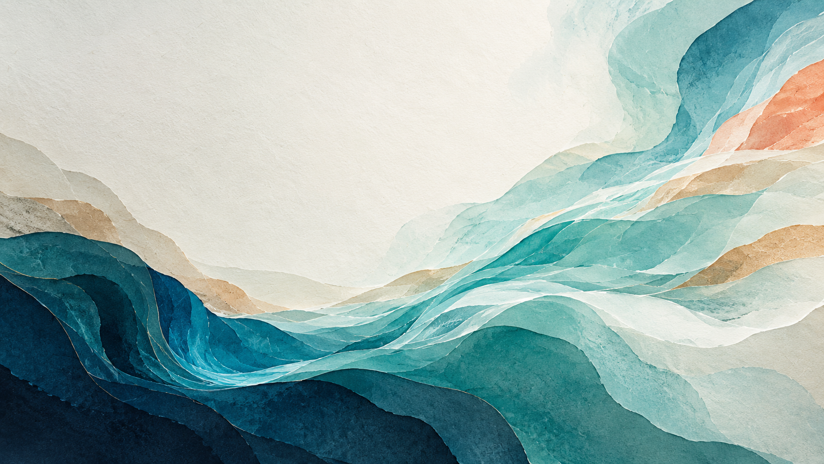 Layered teal contours forming an interconnected pattern